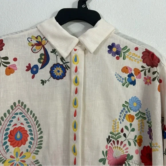 Xuna Italian Art to Wear Tunic Shirt Dress Colorful Vacation Resortwear OS - Picture 3 of 11